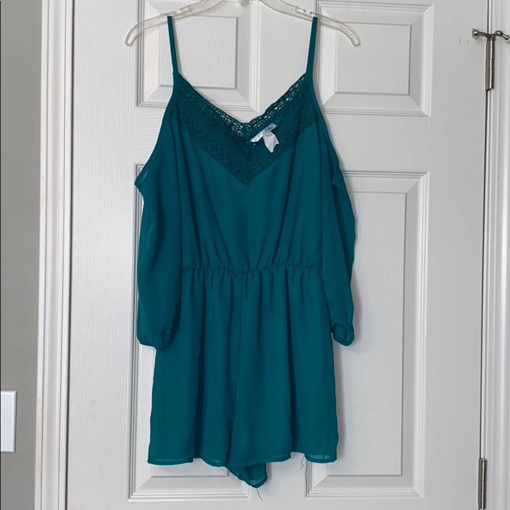 Teal blue romper